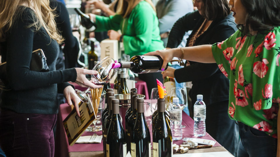 Browne Family Vineyards pouring wine at Leftbank Annex