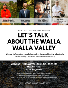 Walla Walla Wine On Tour Trade & Media Tastings