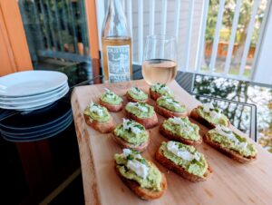Crostini with Edamame Pesto